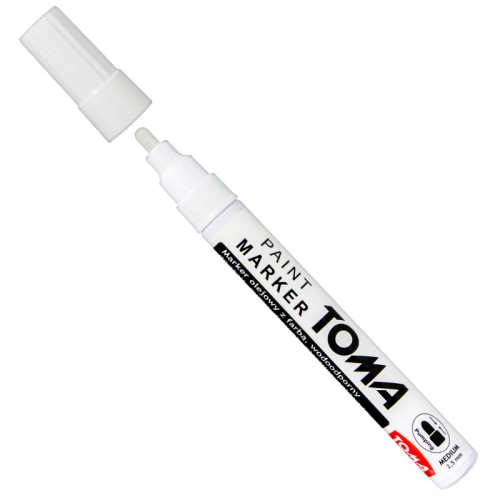 Marker olejowy 2,5mm biały Toma Medium