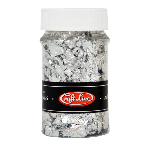 Folia płatki 100ml srebrne Pentart M8