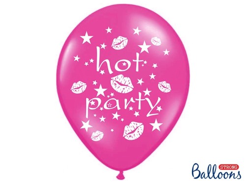 Balon 30 cm Hot Party Różowy 5 szt