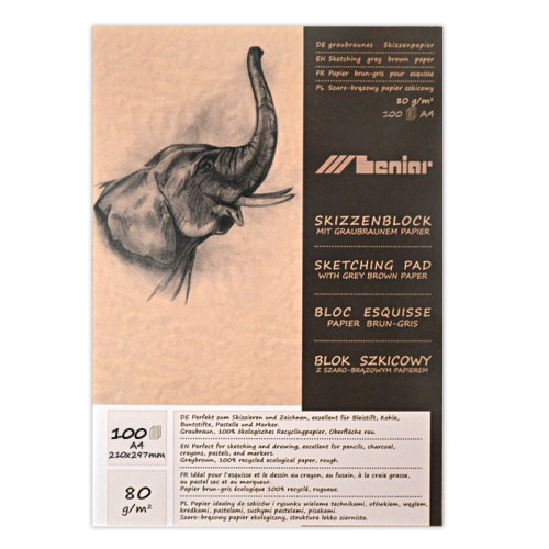 Blok szkicowy szary EKO 100 ark. 80g A4