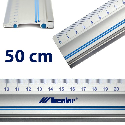 Linijka aluminiowa do cięcia 50cm S2 Leniar 30352