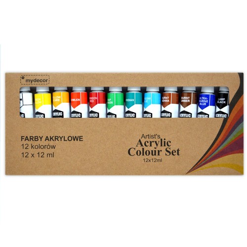 Farby Akrylowe Eco-Friendly Mydecor 12x12ml
