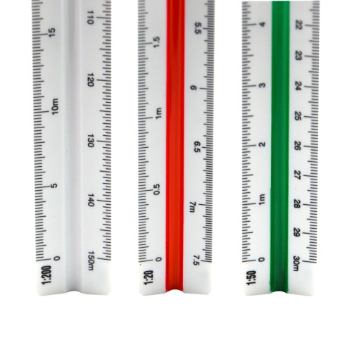 Linijka skalówka trójboczna 30cm Urbanista Leniar