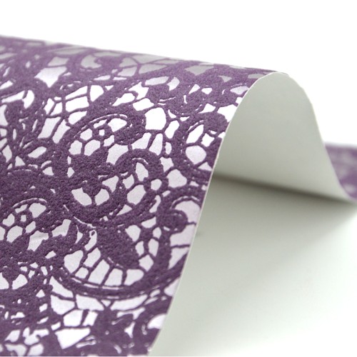Papier Ozdobny Fiolet Koronka 21x26 cm