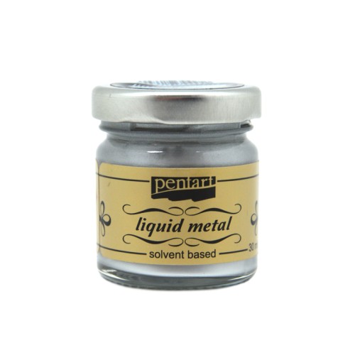 Płynny metal 30ml Srebrny Pentart