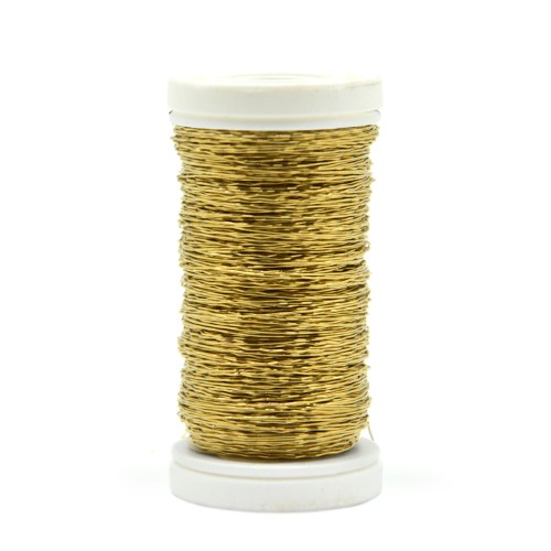 Drut florystyczny karbowany 0,3mm 50g Złoty