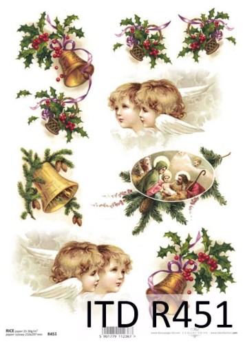 Papier decoupage ryżowy R451 A4