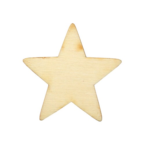 Gwiazdki drewniane ze sklejki 1 cm - 50 szt