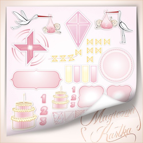Papier do scrapbookingu MK Malutkie Szczęścia 018