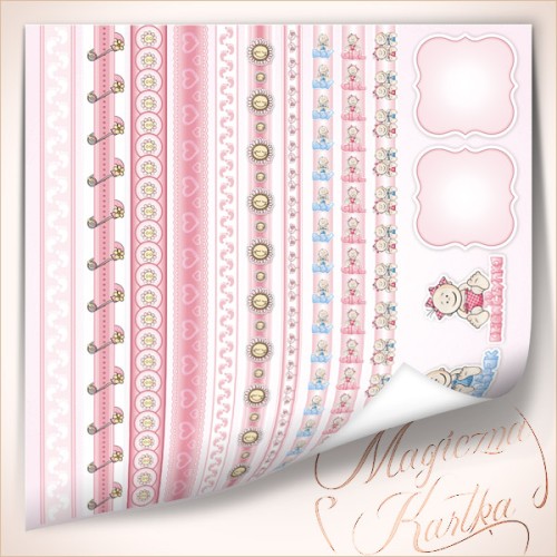 Papier do scrapbookingu MK Malutkie Szczęścia 019