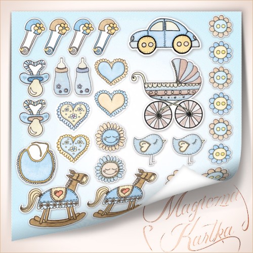 Papier do scrapbookingu MK Malutkie Szczęścia 047