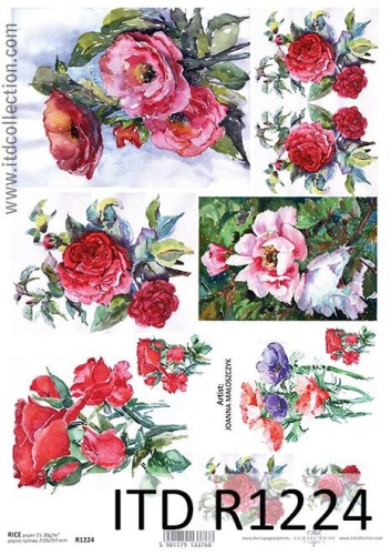 Papier decoupage ryżowy R1224 A4