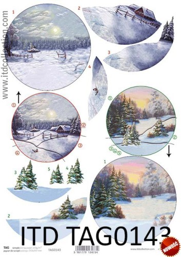 Przekładka papier do bombek decoupage TAG0143