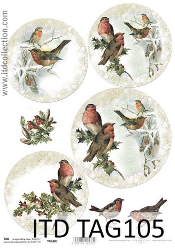 Przekładka papier do bombek decoupage TAG0105