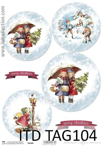 Przekładka papier do bombek decoupage TAG0104