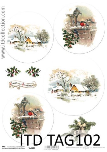 Przekładka papier do bombek decoupage TAG0102