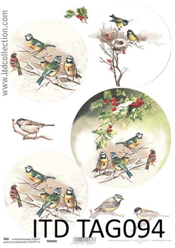 Przekładka papier do bombek decoupage TAG0094