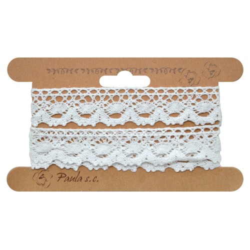 Koronka bawełniana biała 4,5m KRB27