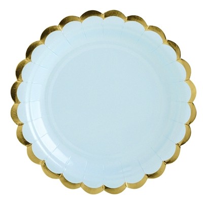 Talerzyki papierowe 18 cm J.Niebieskie 001J 6 szt