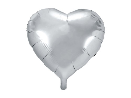 Balon foliowy 18'' Serce Srebrne