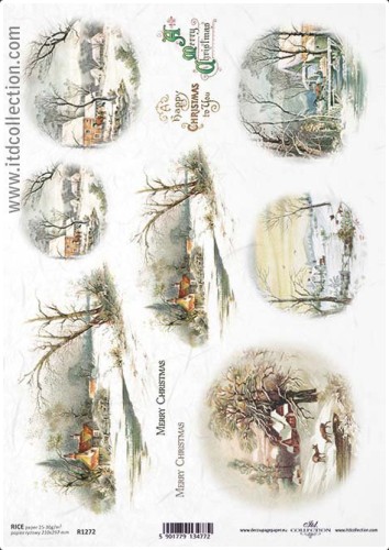 Papier decoupage ryżowy R1272 A4