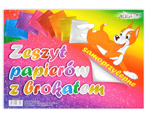 Zeszyt papierów brokatowych samop.Aliga 17x25cm