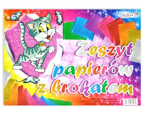 Zeszyt papierów brokatowych B4 25x35 cm Aliga