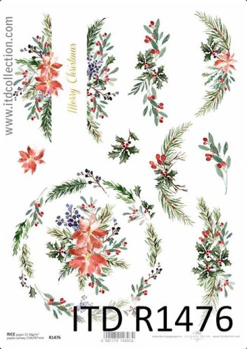 Papier decoupage ryżowy R1476 A4