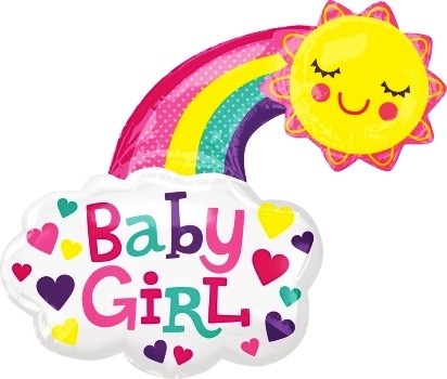 Balon foliowy Słoneczko Baby Girl 76x66 cm  
