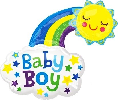 Balon foliowy Słoneczko Baby Boy 76x66 cm  