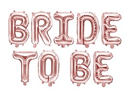 Balon foliowy Napis Bride To Be Różowe Złoto