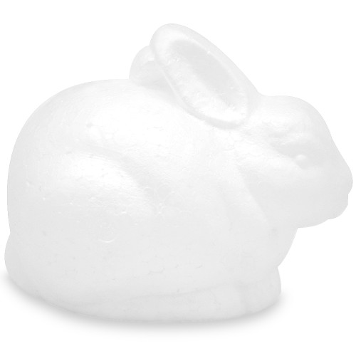 Zając siedzący styropianowy duży 13x11 cm