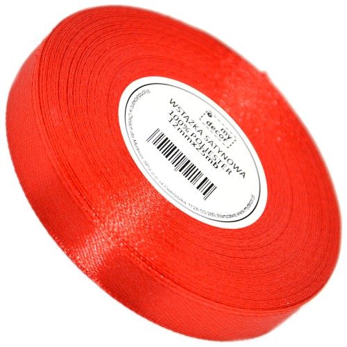 Wstążka Satynowa 12 mm 3078 Czerwony