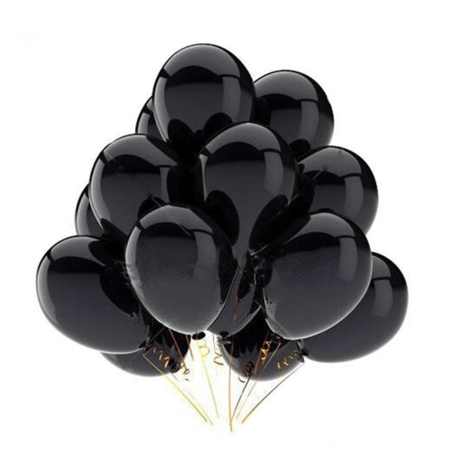 Balony czarne metalic 30 cm - 14 szt