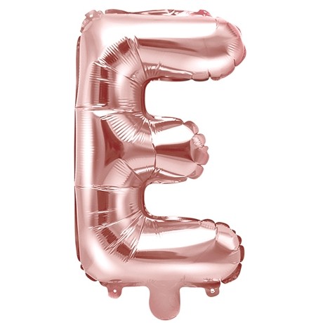 Balon foliowy Różowe Złoto 35 cm Litera E