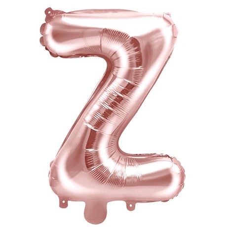 Balon foliowy Różowe Złoto 35 cm Litera Z