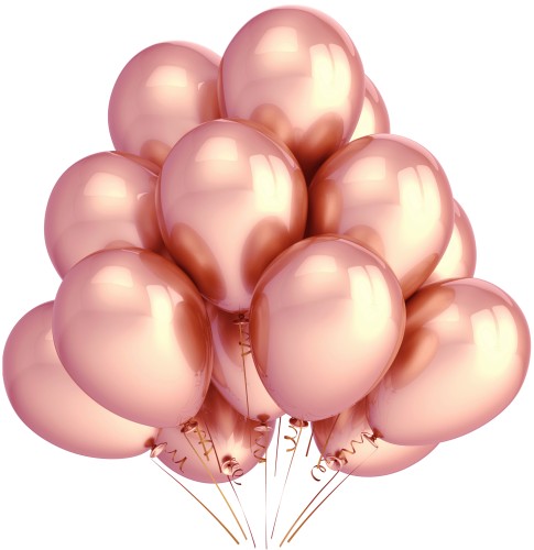 Balony Metaliczne Różowe złoto - 10 sztuk