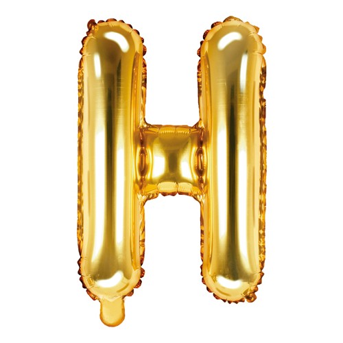 Balon foliowy Złoty 35 cm Litera H