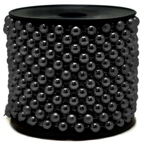 Korale na szpuli 8mm 10m Czarne 27