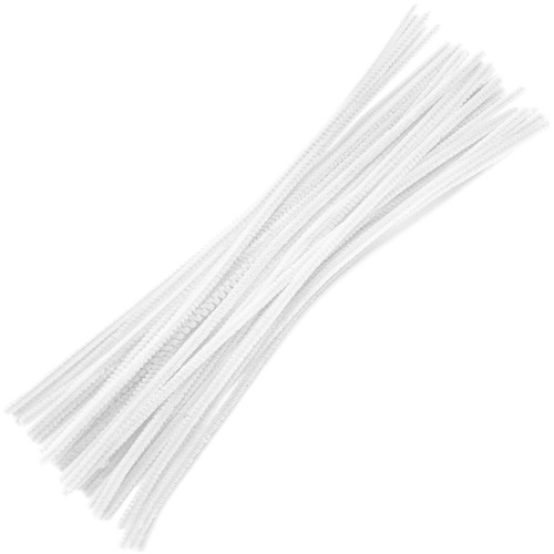 Druciki pluszowe Białe 30 cm 40 szt DPK-10