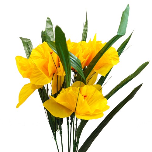 Żonkile sztuczne 6 sztuk 46 cm C. Żółte