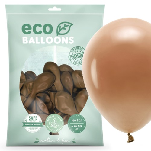 Balony ECO pastelowe 100 szt Czekoladowy Brąz