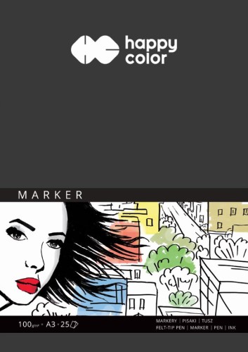 Blok do markerów A3 100g 25 ark. Happy Color