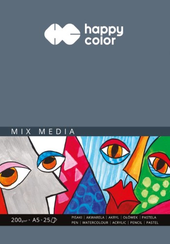 Blok Mix Media A5 200g 25 ark. Happy Color