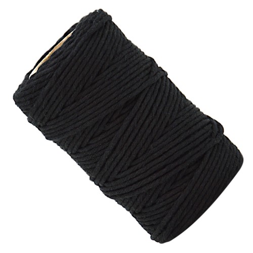 Sznurek bawełniany 2mm 100g 60m Czarny 810