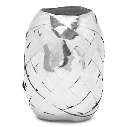 Wstążka jajko metalizowana 5mm x 10m Srebrna