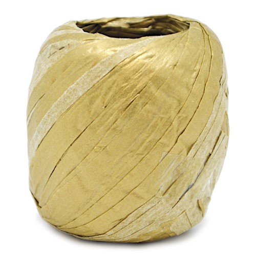 Wstążka jajko papierowa 5mm x 20m Złota