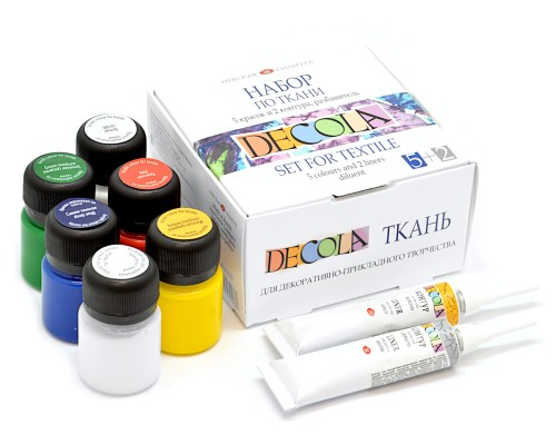 Zestaw farb do tkanin Decola 5x20ml