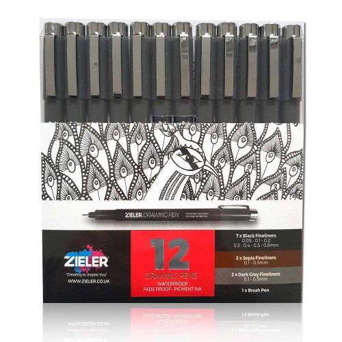 Zestaw cienkopisów 12 szt ZIELER