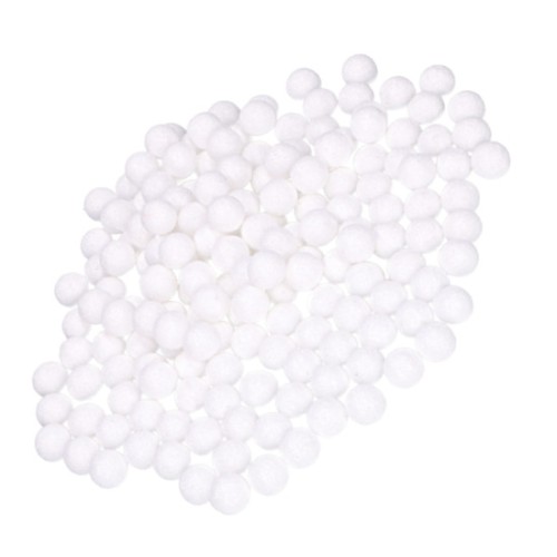 Kulki styropianowe 1-2 cm Białe z brokatem 